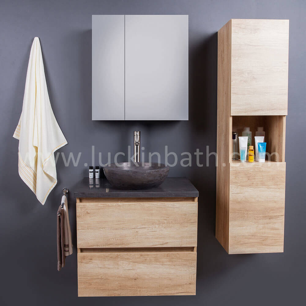 LuckinBath Wood Look Vanity Furniture 100 dengan Basin "Oeral"