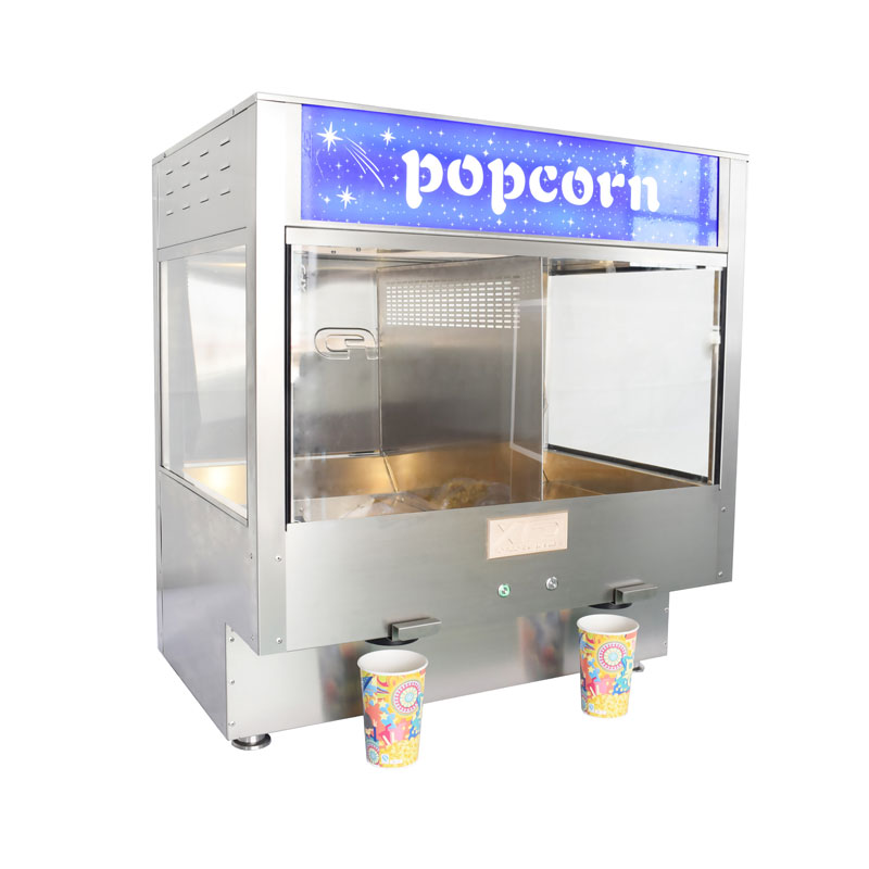 Dispenser popcorn self-swithing dengan 2 augers Popcorn Warmer