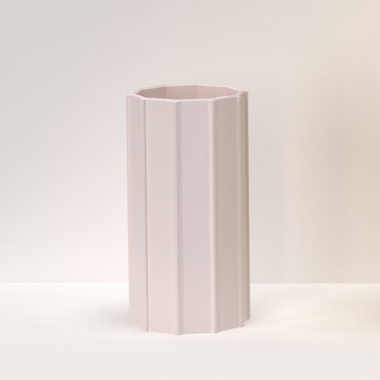 Matte pink porselen vas untuk dekorasi rumah bunga