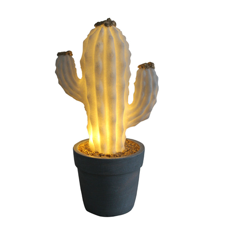 Kaktus dalam kotak baterai pot dipimpin cahaya