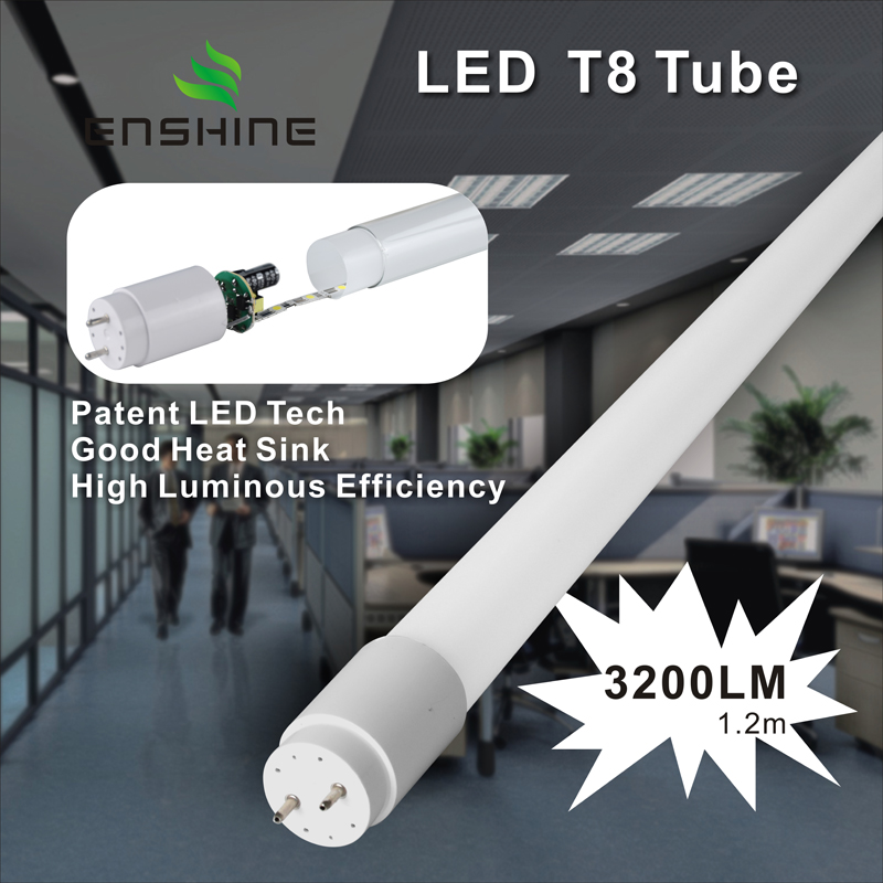 Efisiensi Bercahaya Tinggi LED T8 Tube 6-32W YX-T8