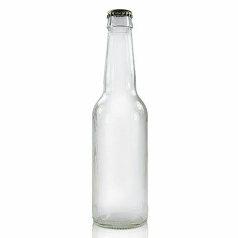 12 oz Botol Bir Clear dengan Crown Cap