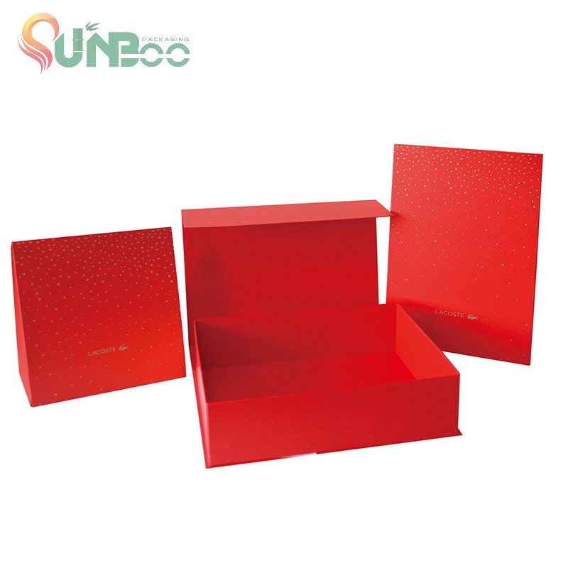 Kotak hadiah bagus kelas merah kelas tinggi dan lipat-sp-box058