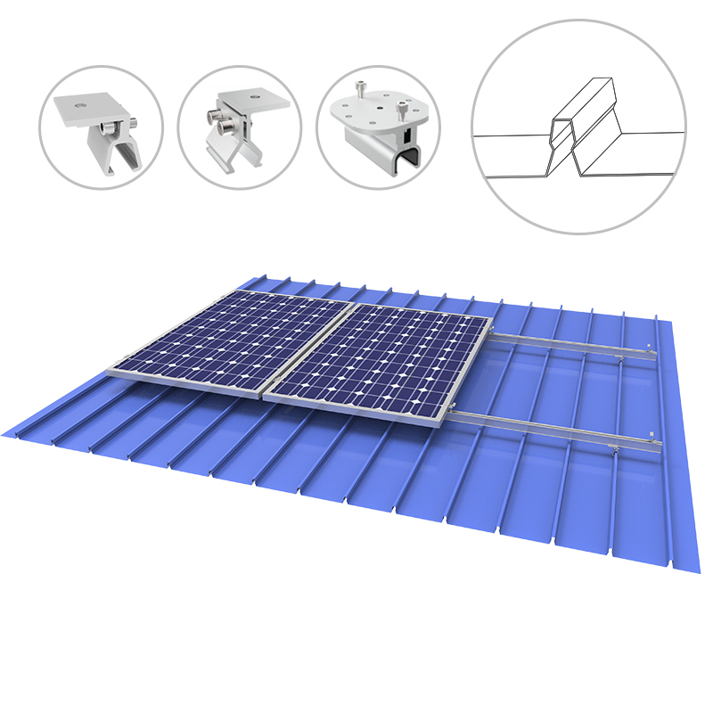 Klip-Lok Logam Roof Solar Mount Racking System
