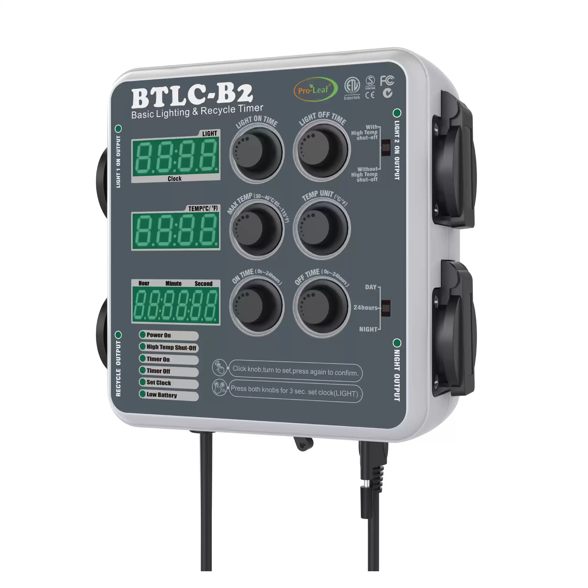 BTLC-B2 pencahayaan digital dan pengontrol timer daur ulang