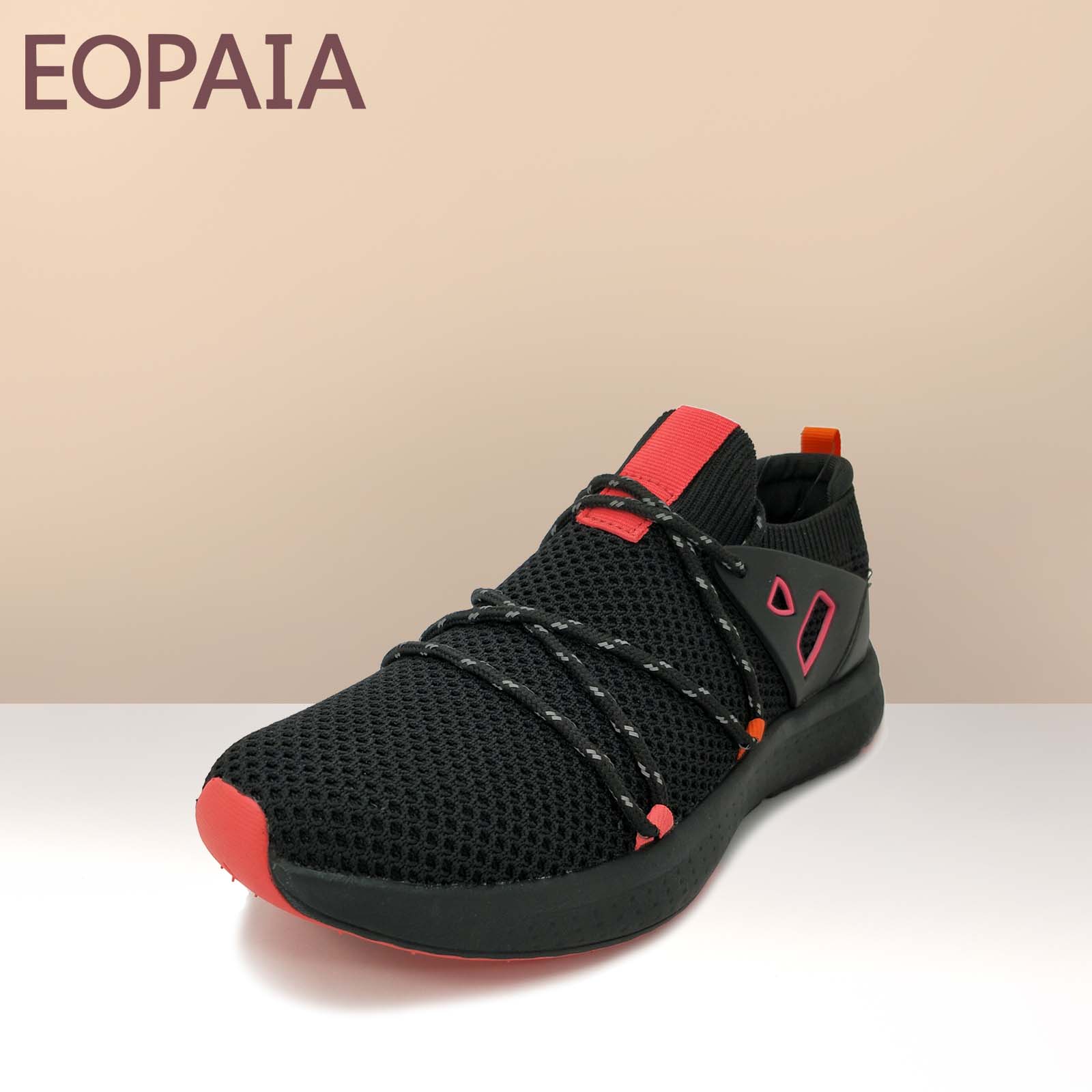 Fly-rajut Sepatu Knit Sepatu Untuk Wanita Sepatu Olahraga Sepatu Fashion Kasual Lace-up Slip Pada Sepatu Ringan
