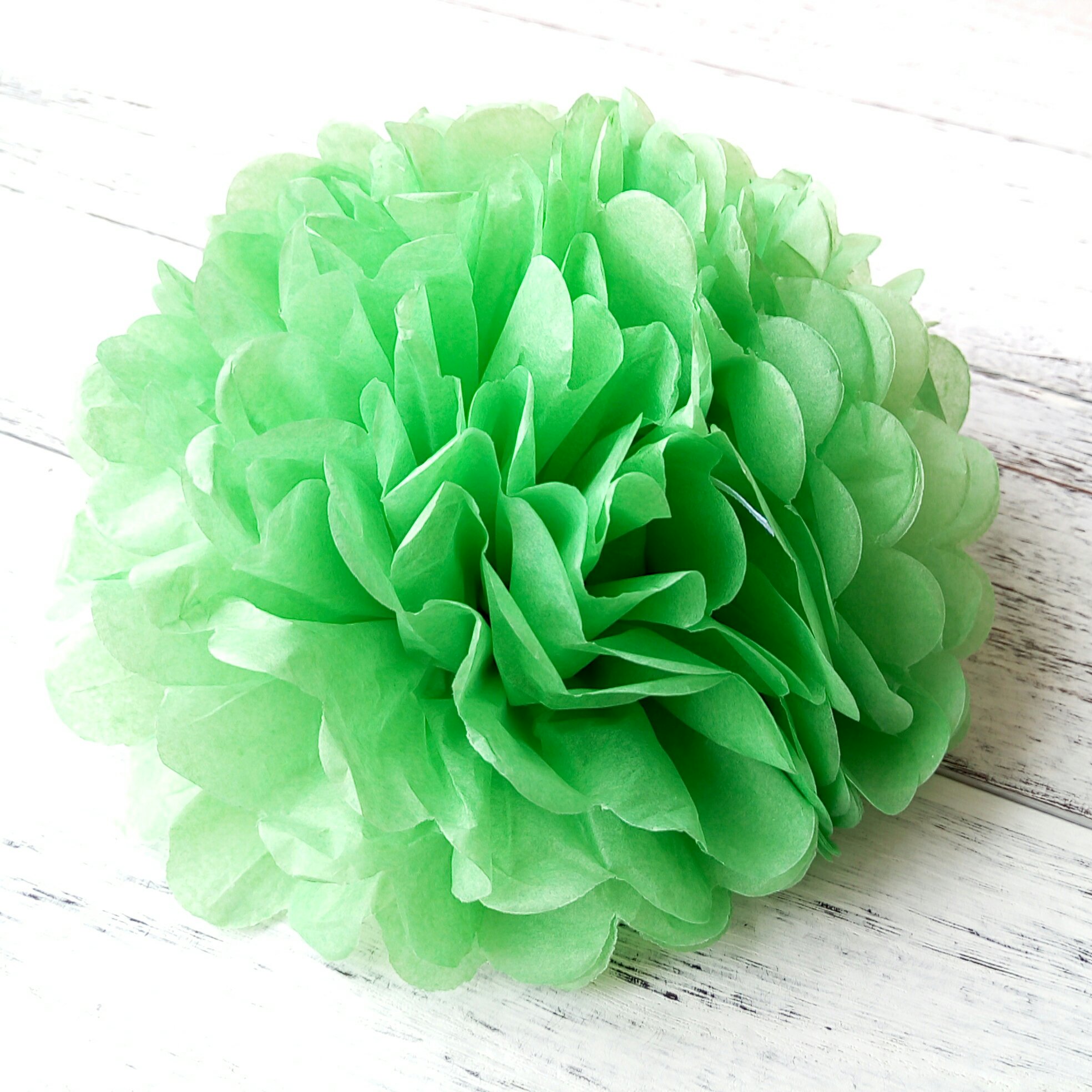 Apple Green Tissue Paper Bunga Bunga, Wedding Pom Poms Untuk Dijual