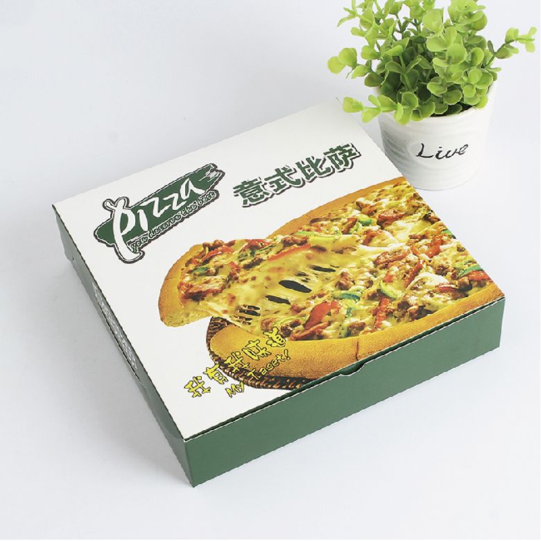 Desain Dukungan Kotak Kemasan Pizza Green Disesuaikan Grosir Untuk Dijual
