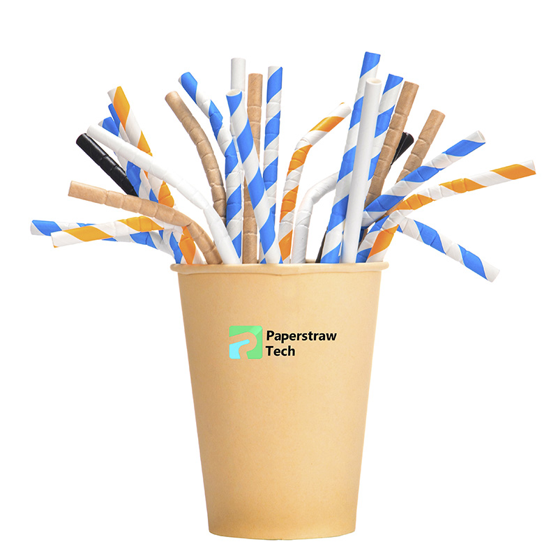 Biodegradable Jumbo Bendy Paper Straws, Ramah Lingkungan Kertas Fleksibel Minum Sedotan