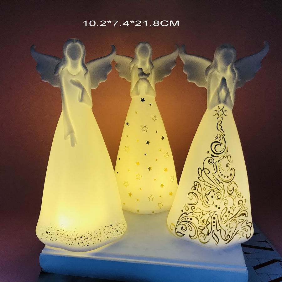 Dekorasi malaikat dolomit dengan lampu LED