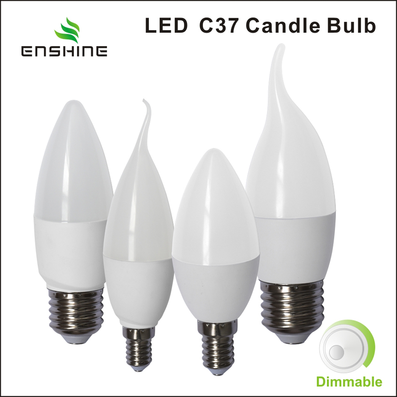 3 W - 7 W Putih Dimmable LED Lampu Lilin C37 YX-CD7