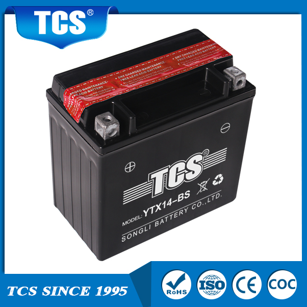 TCS Dry Charged Maintenance YTX14-BS Gratis
