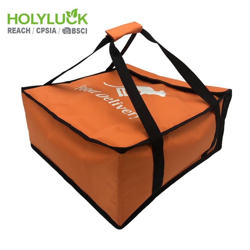 Tas pendingin berkualitas tinggi standar warna oranye hot bag untuk makanan pengiriman pizza