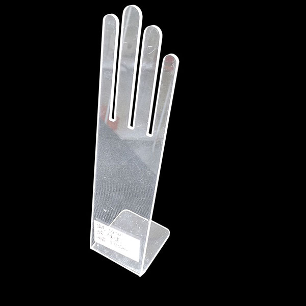 Pemegang cincin plexiglass yang jelas bentuk tangan