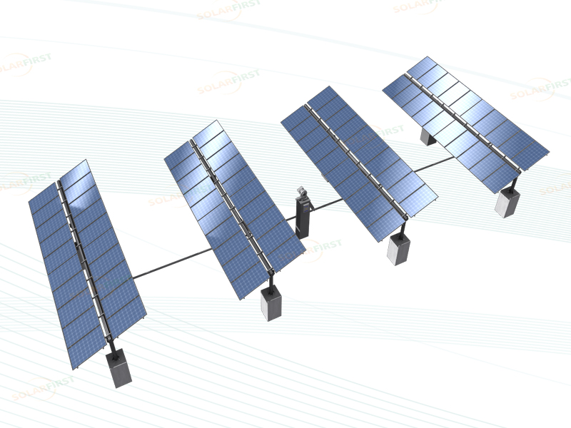 Linkage Baris Horizontal Single Axis Tracker Sistem Pelacakan Surya