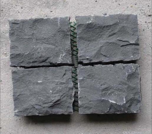 Alami Hitam Basalt Driveway Paving Stone / Cobble Stone Cubes 10x10x5
