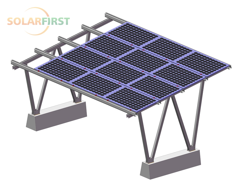 Instalasi mudah Solar Carport Mounting System Solar Aluminium W Jenis Carport Mounting