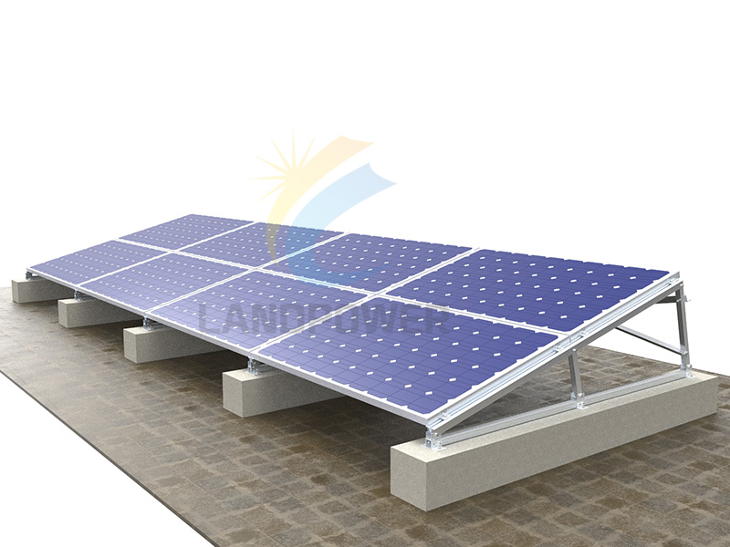 Panel surya atap datar sistem pemasangan surya