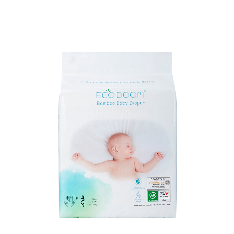 ECO BOOM Popok Bayi Pack Besar Ukuran Hypoallergenic Lembut M