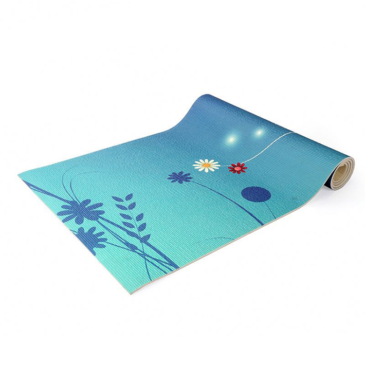 Cetak Kustom Murah Dicuci Digital Print Gymnastic PVC Yoga Mat