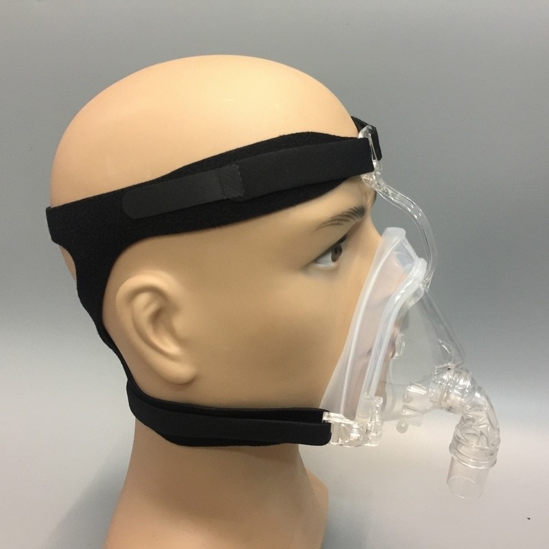 Masker cpap silikon wajah penuh dengan tutup kepala