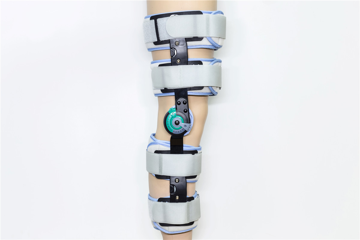Teleskop Post-Op ROM Kawat Gigi Knee dengan dukungan fraktur engsel untuk imobilisasi ortopedi