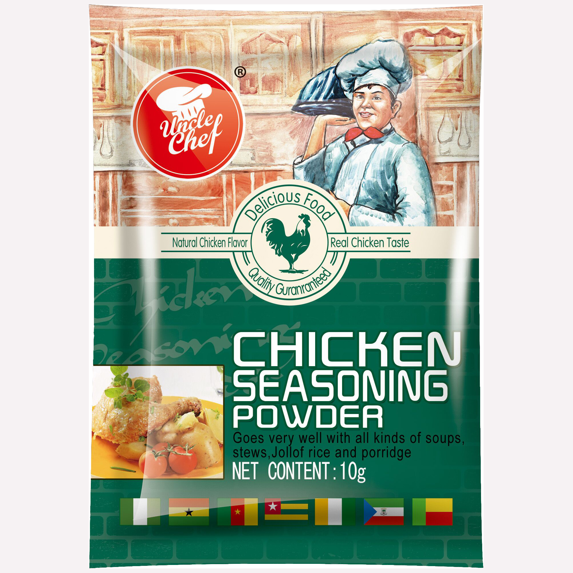 Paman Chef Merek Halal Flavour Ayam Bumbu Bubuk Sup Basis Campuran 10GX600bags