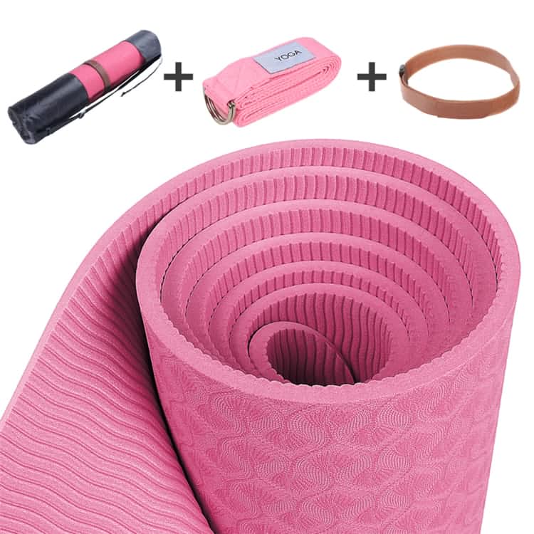 Kualitas tinggi Tahan Lama Harga Murah Pink TPE Yoga Mat Roll