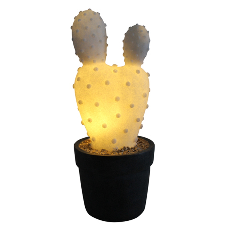 Lampu meja dekorasi rumah kaktus untuk penggunaan dalam ruangan