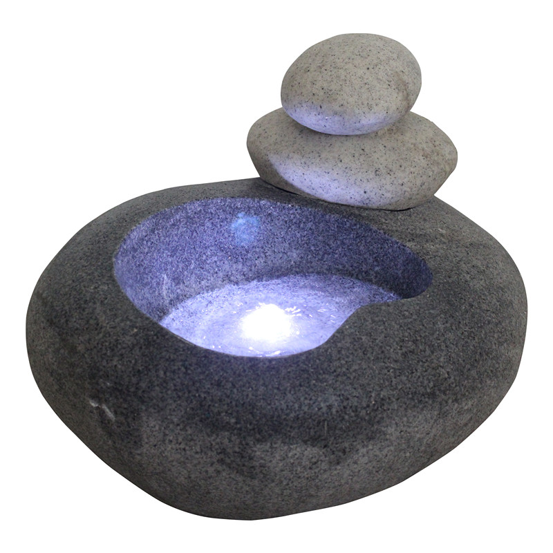 Batu kerikil kembar indoor & outdoor di air mancur air oval