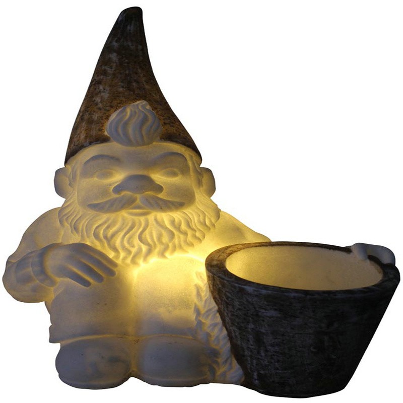 Gnome pencahayaan LED kualitas sempurna dengan pot bunga untuk dekorasi taman dan dekorasi rumah