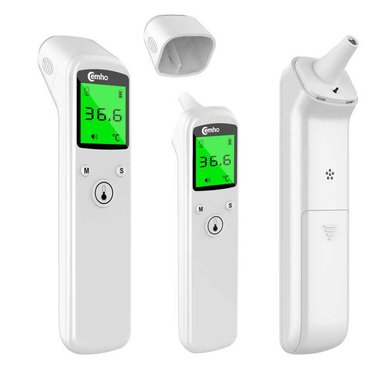 Termometer inframerah non-kontak rumah tangga medis mode ganda dahi dan termometer telinga