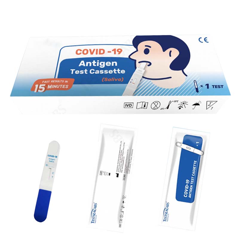 Kit Kaset Tes Antigen Air Liur COVID-19 Gaya Lollipop yang Mudah Digunakan