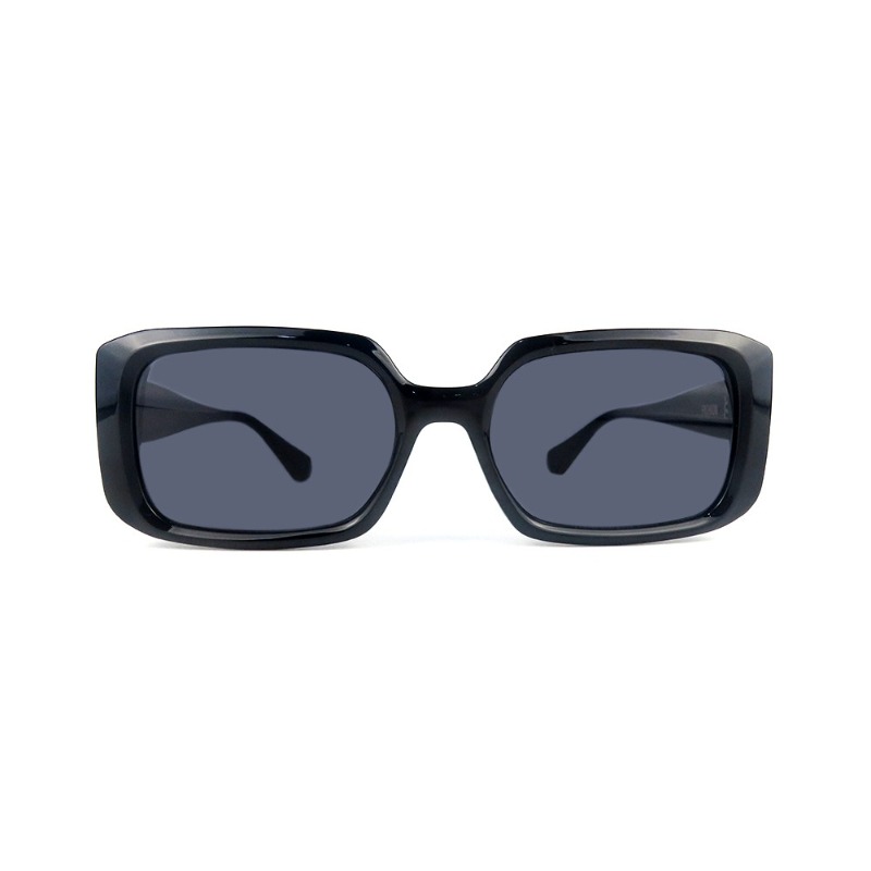 2022 Baru Tiba Grosir Kacamata Hitam Bingkai Warna Wanita Desainer Pria Logo Kustom Kacamata Hitam Modis Persegi Panjang Besar Plastik Hitam