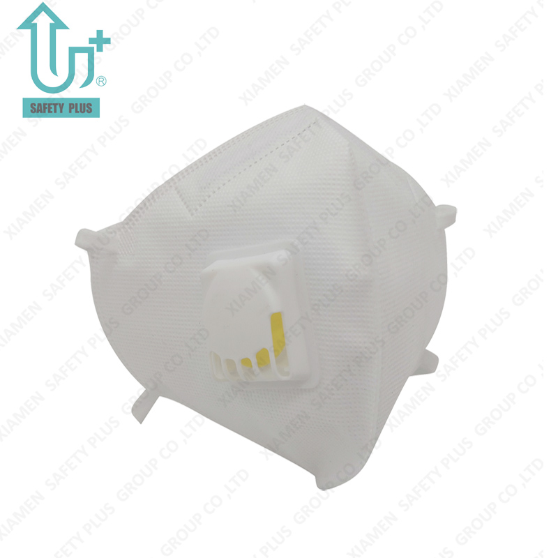 Pelindung Fit Wajah KN95 Filter Bernapas Dinilai Debu Bukti Respirator Masker Debu OEM dengan Katup Persegi