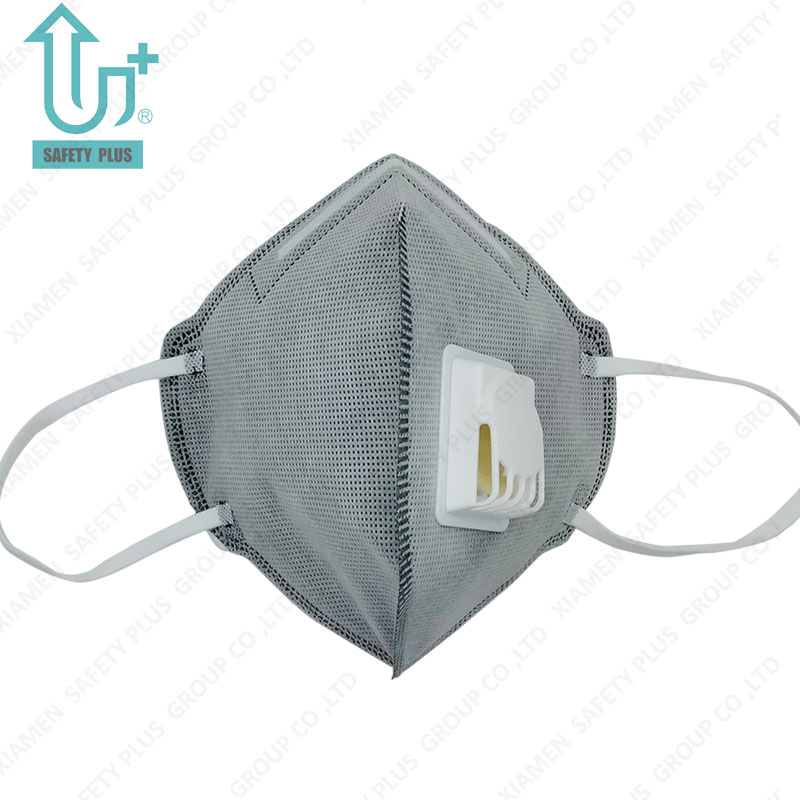 Desain Klip Hidung yang Dapat Disesuaikan Peringkat Filter KN95 Respirator Pelindung Wajah yang Dapat Dilipat