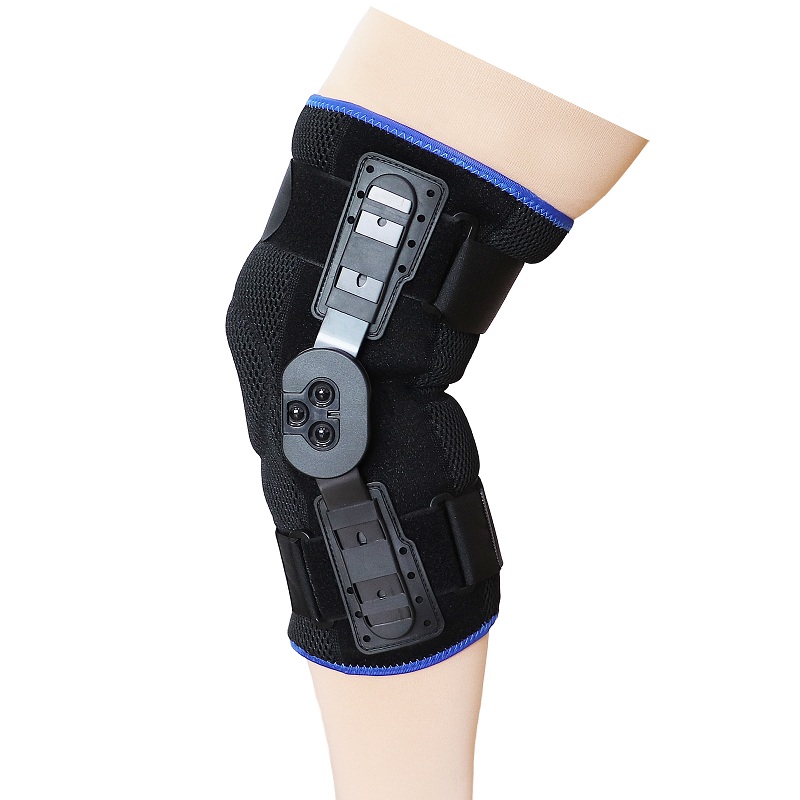 Dukungan lutut aluminium berengsel tipe terbuka untuk keseleo sendi lutut dan fraktur tibiofibula