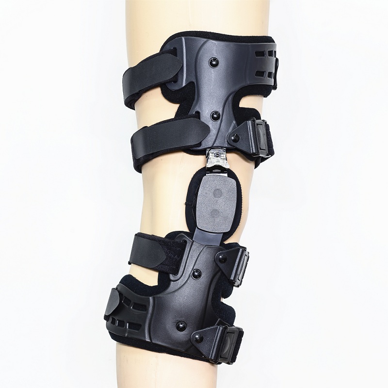 Teleskop Post-Op ROM Kawat Gigi Knee dengan dukungan fraktur engsel untuk imobilisasi ortopedi