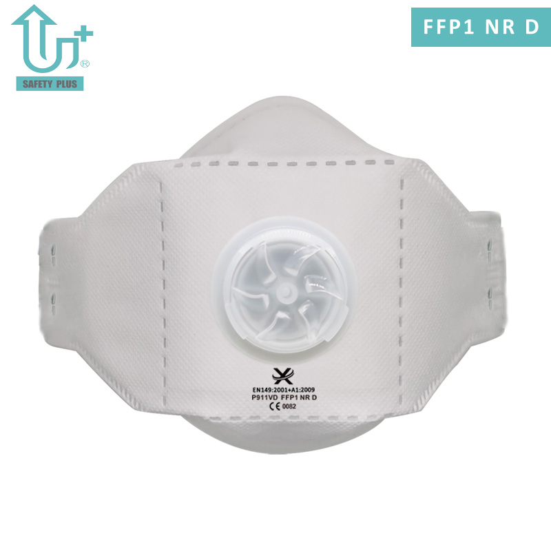 Peringkat Filter FFP1 Nr D Katun Statis Dua Warna Respirator Masker Debu Keselamatan Pelindung Wajah Dapat Dilipat