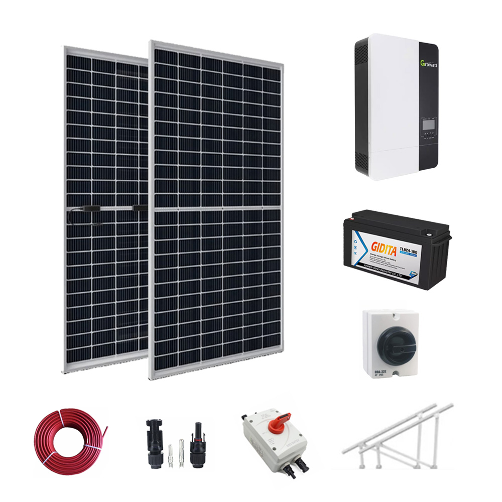 Sistem Energi Surya Rumah Off Grid 5kwh 10kwh 15kwh 20kwh Kit Tata Surya Rumah Fotovoltaik Hibrida Cerdas