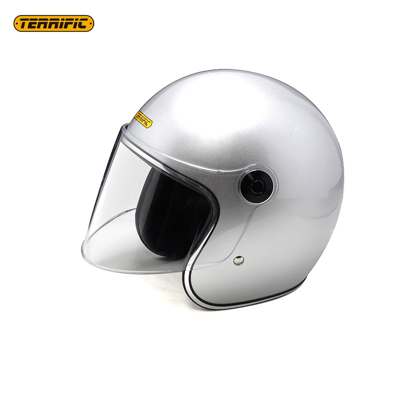helm motor klasik full face gaya baru hot sale helm sepeda motor custom helm sepeda motor visor vintage berkualitas tinggi