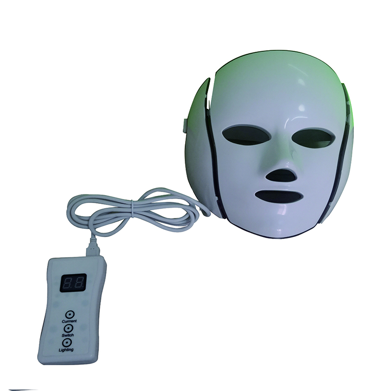 Terapi Medis Cahaya Tujuh Warna Wanita Masker Wajah Kosmetik Pijat Wajah dengan Remote Kontrol dan Adaptor